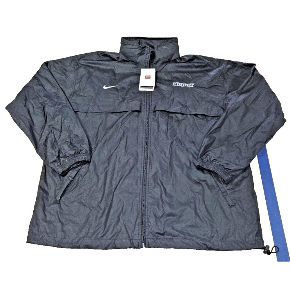 Nike Men Storm Fit Rain Hood Black Jacket DRURY UNIVERSITY PANTHERS TEAM ISSUED